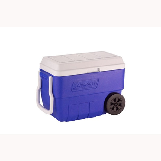 56qt W/Wheel Cooler Blue