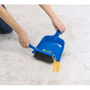 Quickie Plastic Handheld Dustpan With Brush