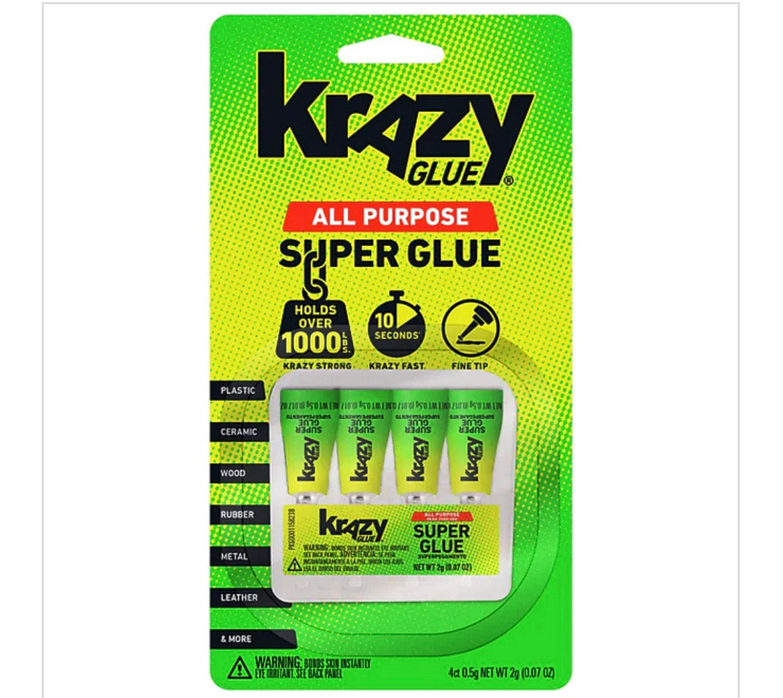 KRAZY GLUE-ALL PURPOSE SINGLES 4pk
