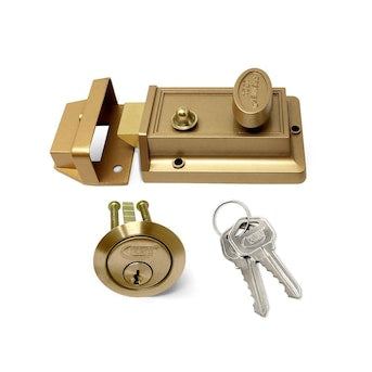 Premier Lock Laquered Bronze Single Cylinder Deadbolt