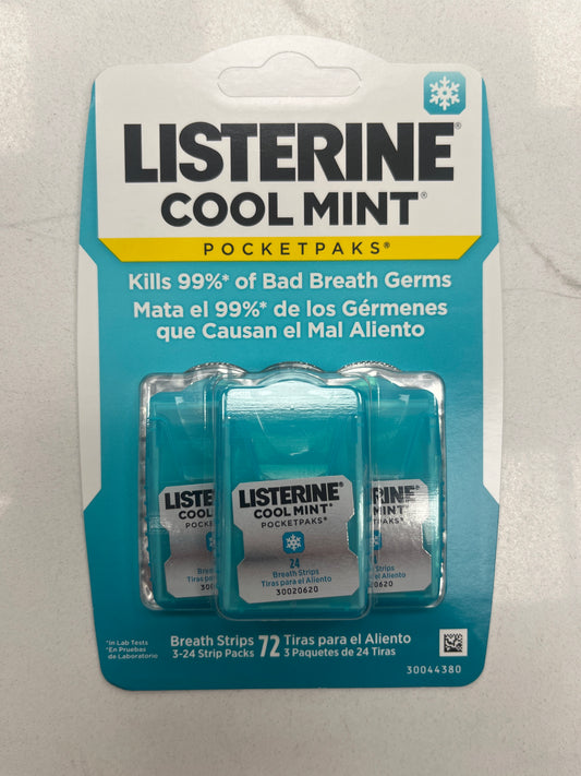 Listerine Cool Mint Pocketpaks Breath Strips (432 strips) - 72ct