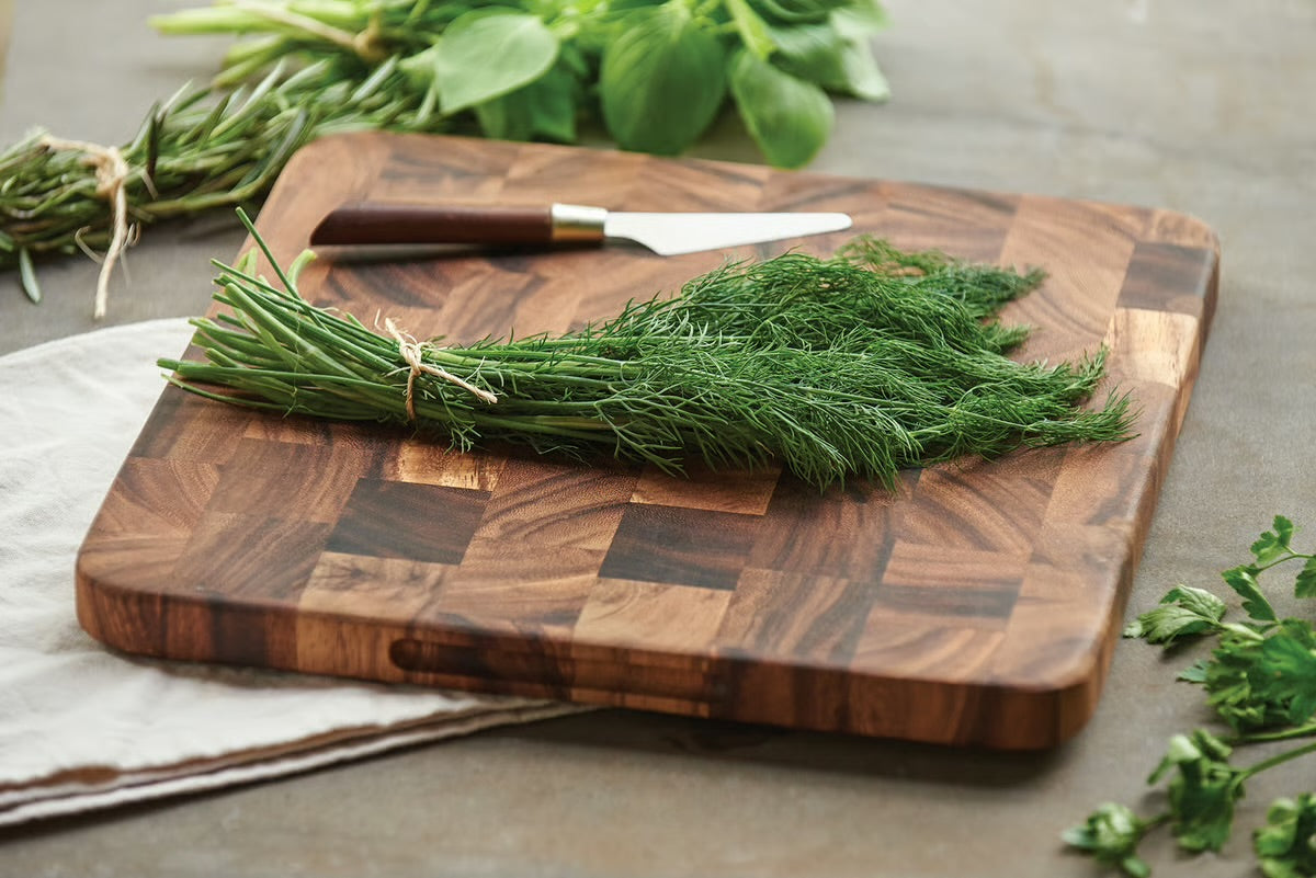 OSLO END GRAIN SQUARE UTILITY, ACACIA WOOD