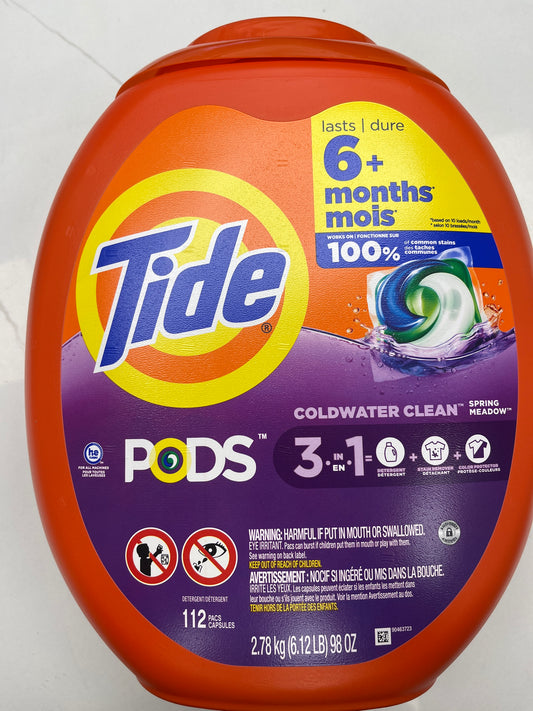 Tide Pods 112 pacs Spring Meadow