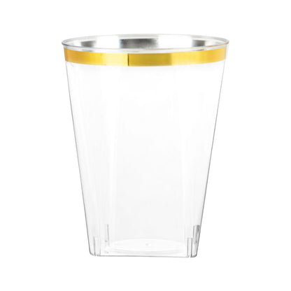 10oz Square Gold Rim Tumblers (20 Count)