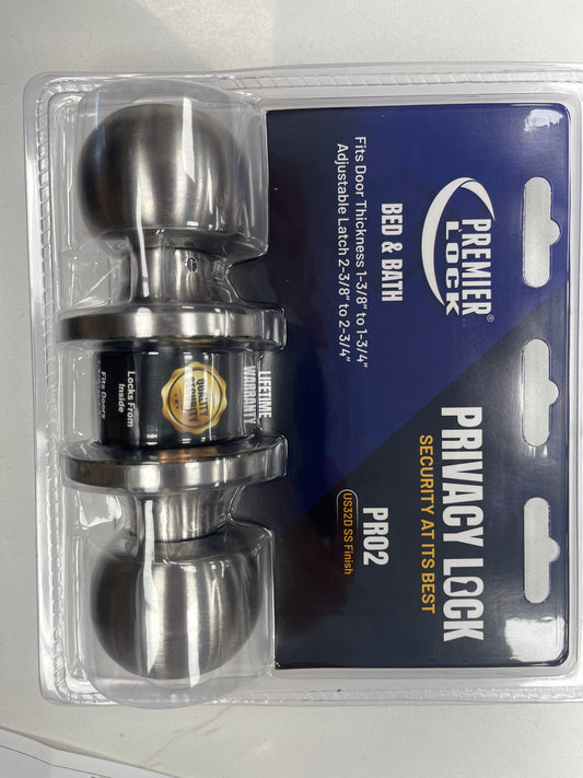 Bed and Bath door lock stainless steel
