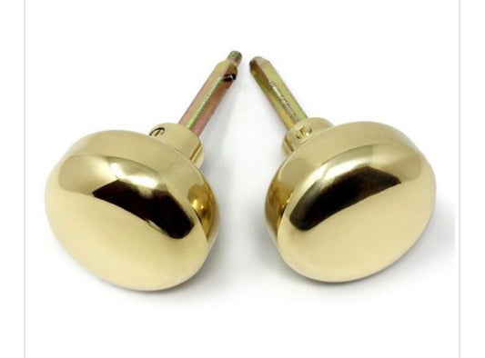 DOOR KNOB-BRASS-SOLID-ROUND SHAPE
