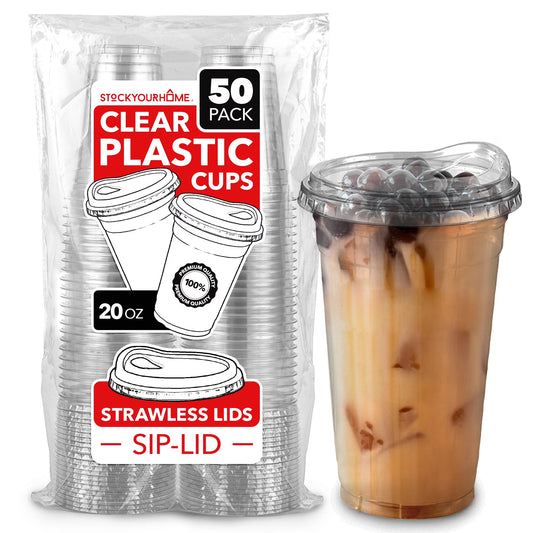 20oz Clear Solo Cups w/Lids