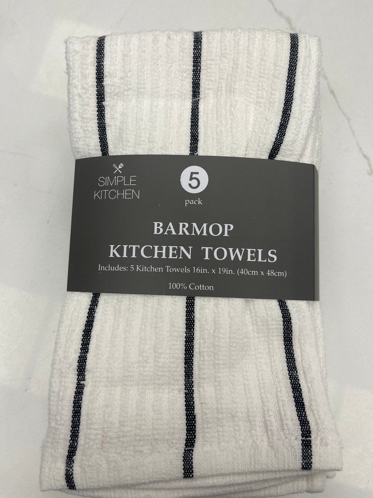 5 pack Barmop kitchen towels 16x19