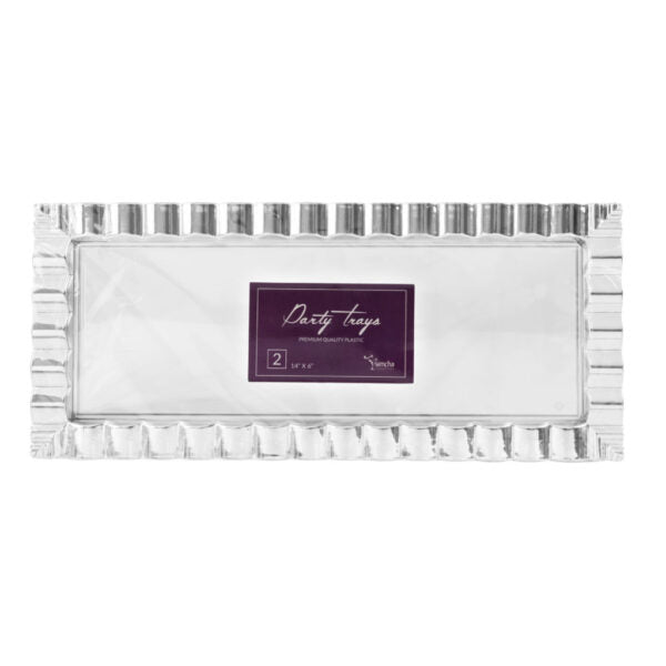Party Tray Clear/Silver