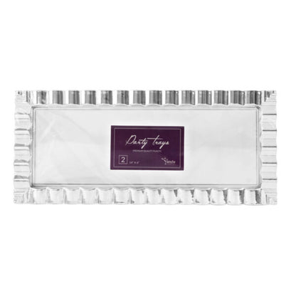 Party Tray Clear/Silver