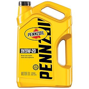 Pennzoil 5W-20 Motor Oil, 5 Quart