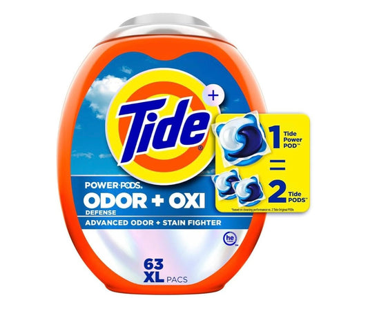 Tide pods plus oxi 63 pacs