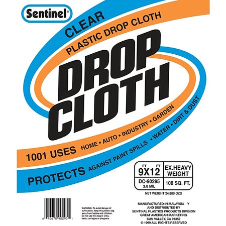 Drop Cloth 9ftX12ft 3.0Mil