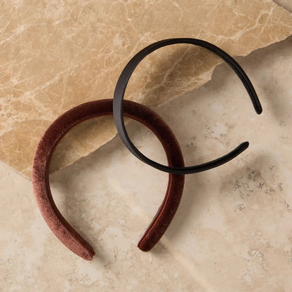 Kit.sch/ satin velvet headbands 2pk￼