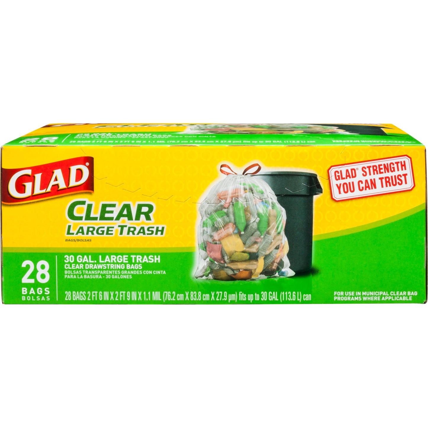 Glad Clear Lg Trash 28