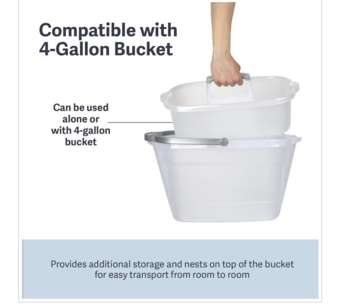 Casabella Caddy CARRY-ALL STORAGE TOTE- CASABELLA TRANSLUCENT/SILVER