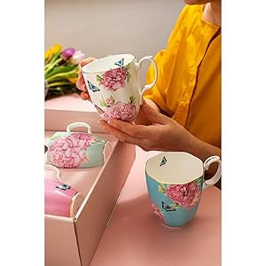 ROYAL ALBERT MIRANDA KERR FRIENDSHIP MUG, MIXED SET OF 4