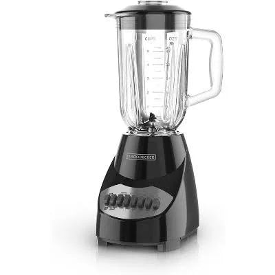 BLACK+DECKER 10-Speed Countertop Blender, BL2010BP, 6-Cup Plastic Jar, Dishwasher-Safe, Stainless Steel, Suction Feet