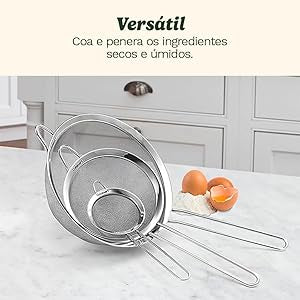Cuisinart  Stainless Steel Mesh Strainers 3 count