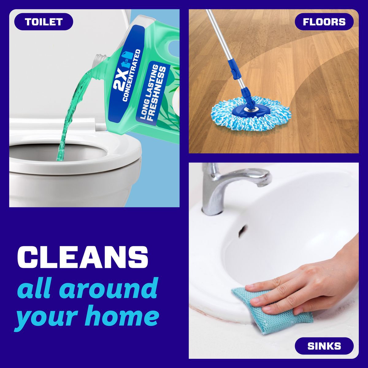 Mr. Clean Meadows & Rain All-Purpose Floor Cleaning Liquid - 64 fl oz: Liquid, Multipurpose, All-Purpose Cleaners