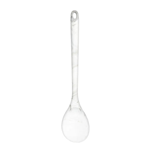 White silicone spoon
