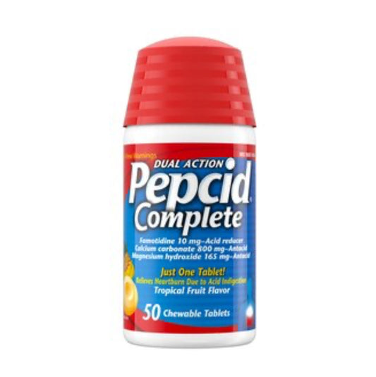 PEPCID dual action complete 50 chewable tabs