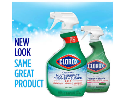 Clorox Clean-Up Multi-Surface Cleaner with Bleach, Original, Spray Bottle, 32 Fl Oz
