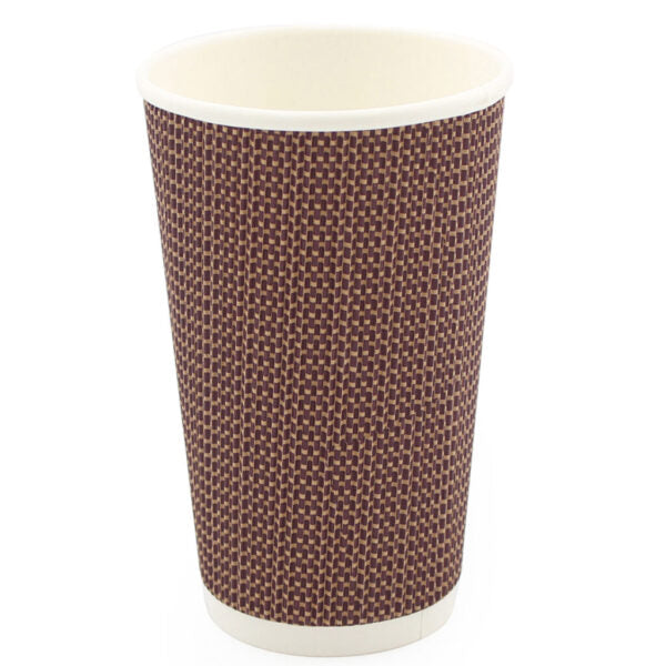 16oz Ripple Cups Brown (12 Count)