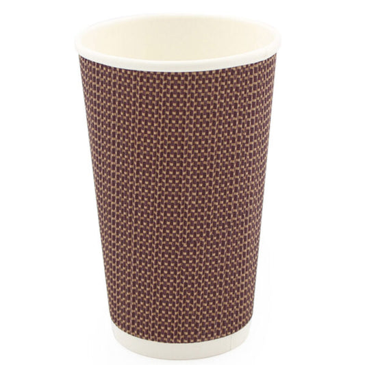 16oz Ripple Cups Brown (12 Count)