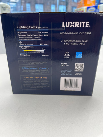 Luxrite LR23756 4” inch recessed, mini panel