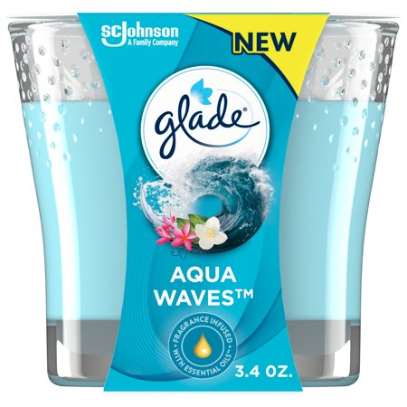 Glade candle, aqua blue