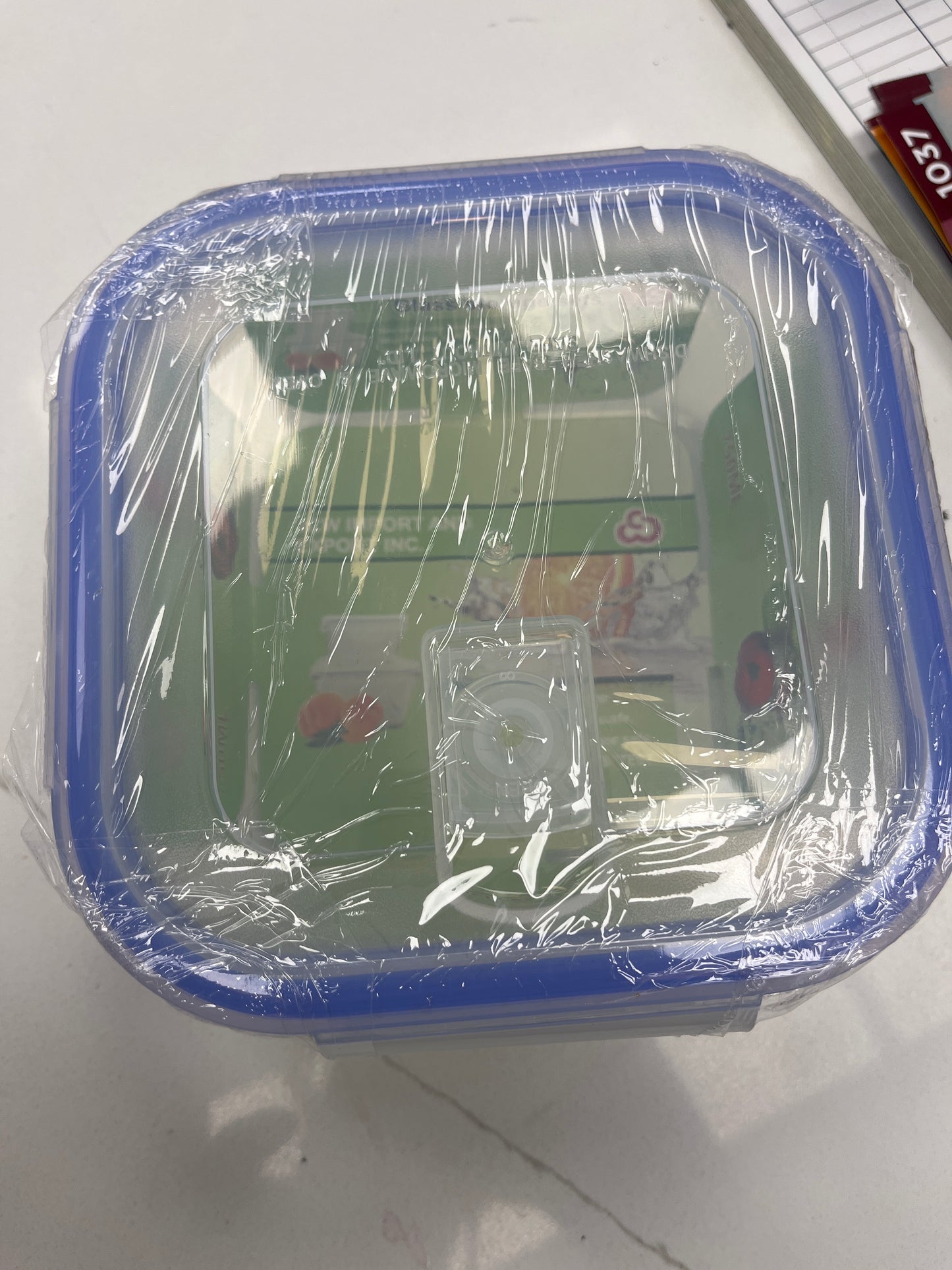 Square food container glass