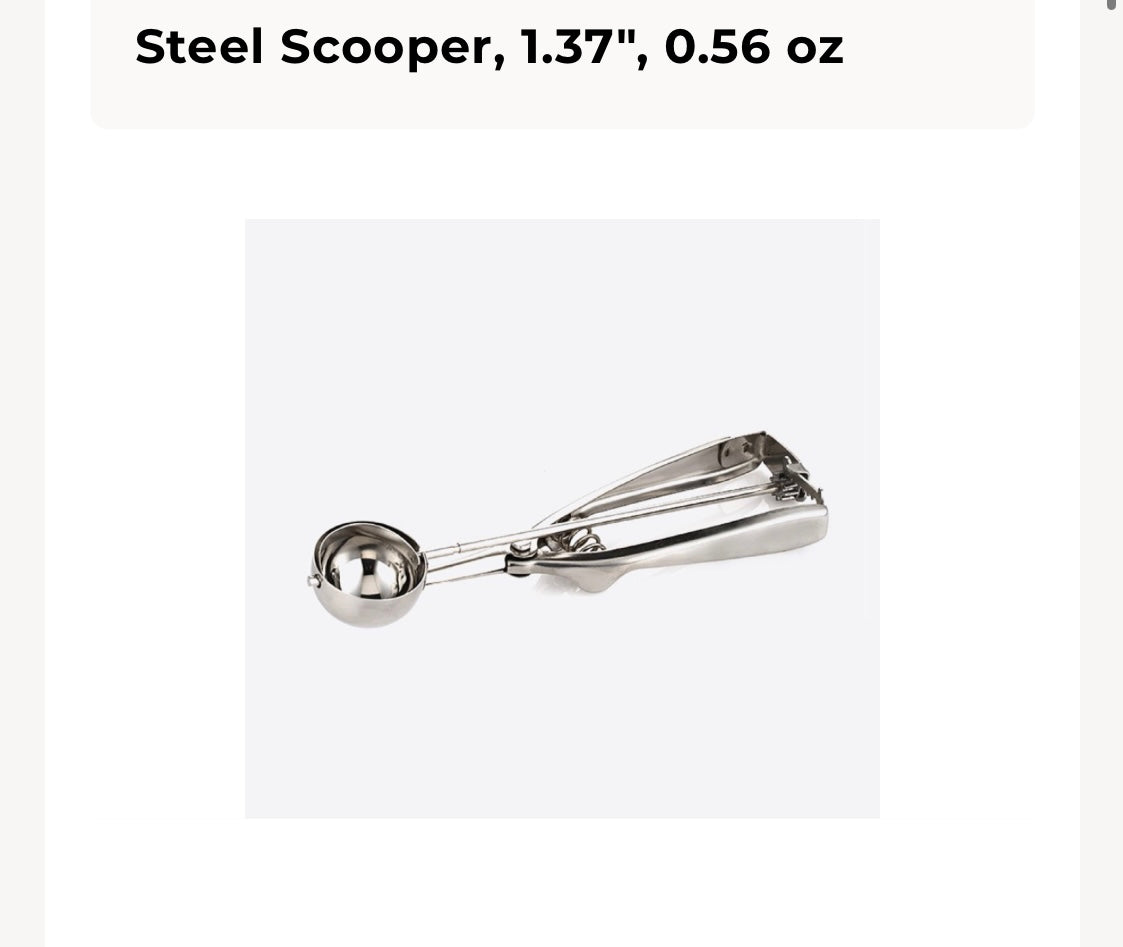 Stainless steel scooper, tablespoon￼