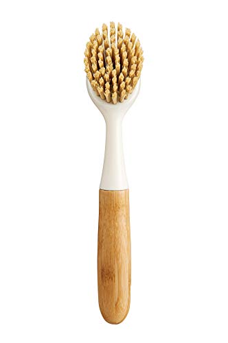 Dish, scrub brush, bamboo handle