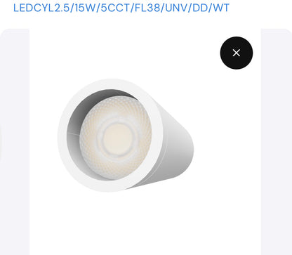Luxrite LR43720 2.5" CYLINDER SYSTEM - 5 CCT SELECTABLE DUAL DIMMING/UNIVERSAL VOLTAGE