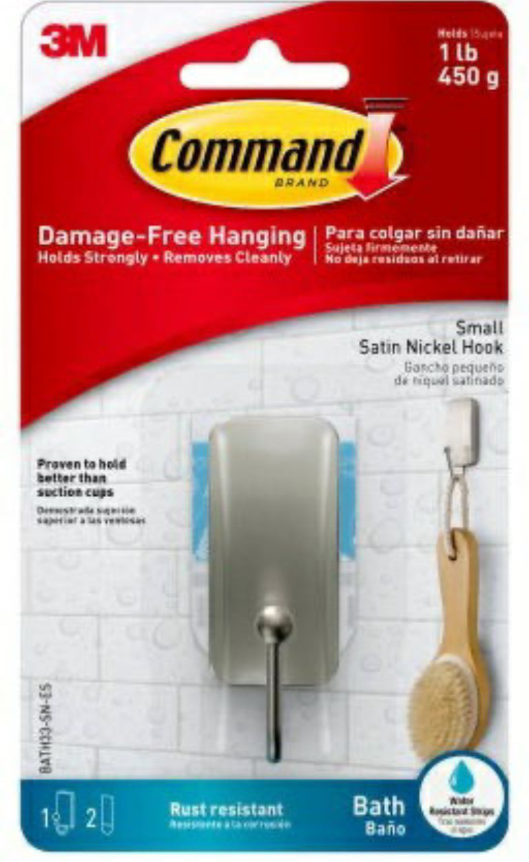 3M Command satin nickel hook