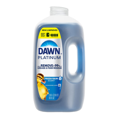 Dawn Platinum Dish Soap Dishwashing Liquid with Grease Removal - Fresh Rain, 90 oz.