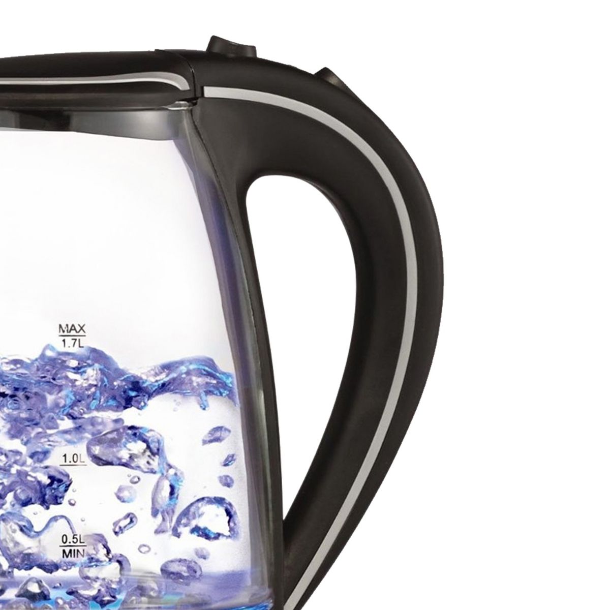 Brentwood 1.7L Tempered Glass Electric Tea Kettle in Black