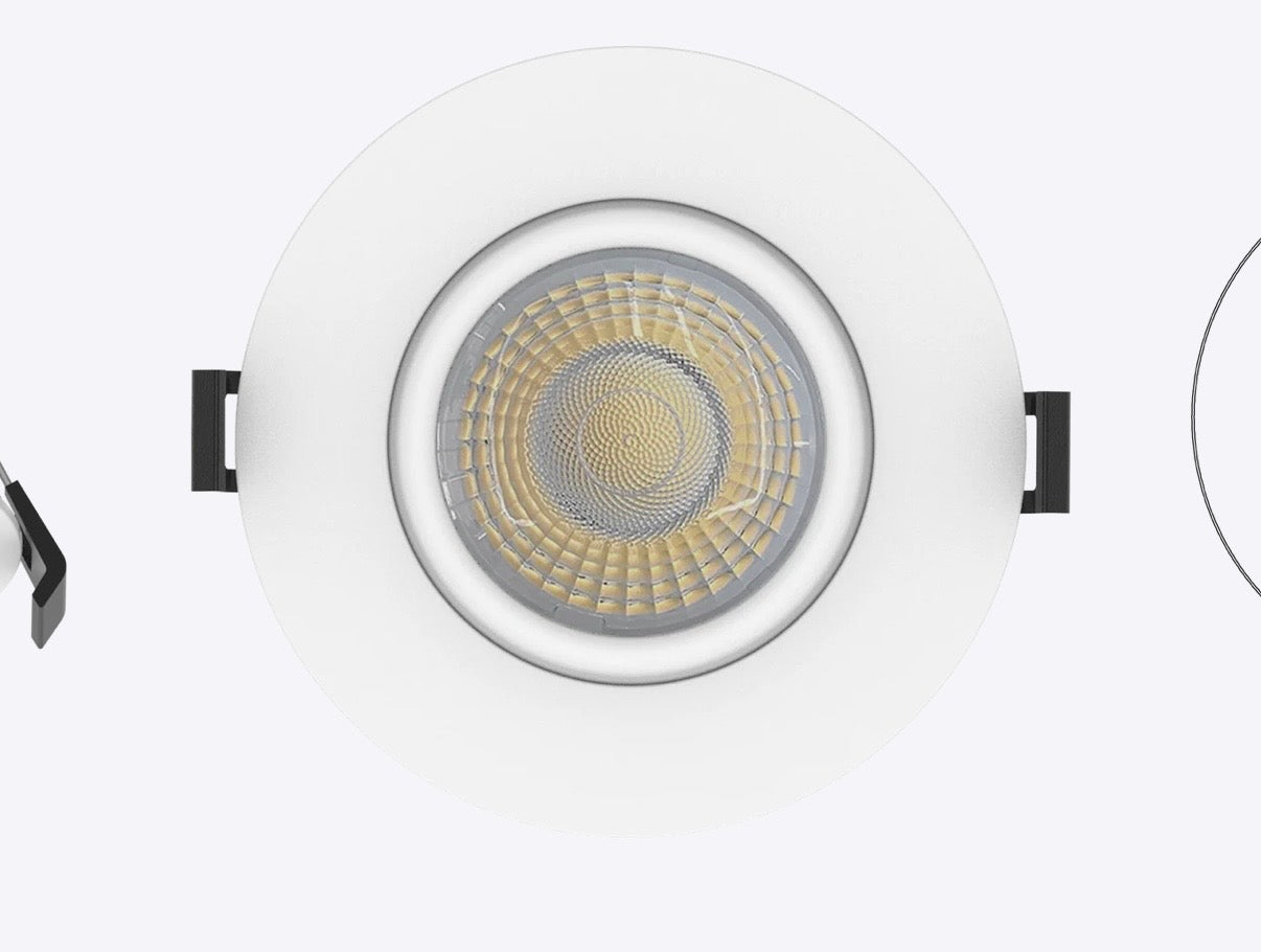 4" GIMBAL ROUND CANLESS SPOTLIGHT - 5CCT SELECTABLE WHITE FINISH LR23304