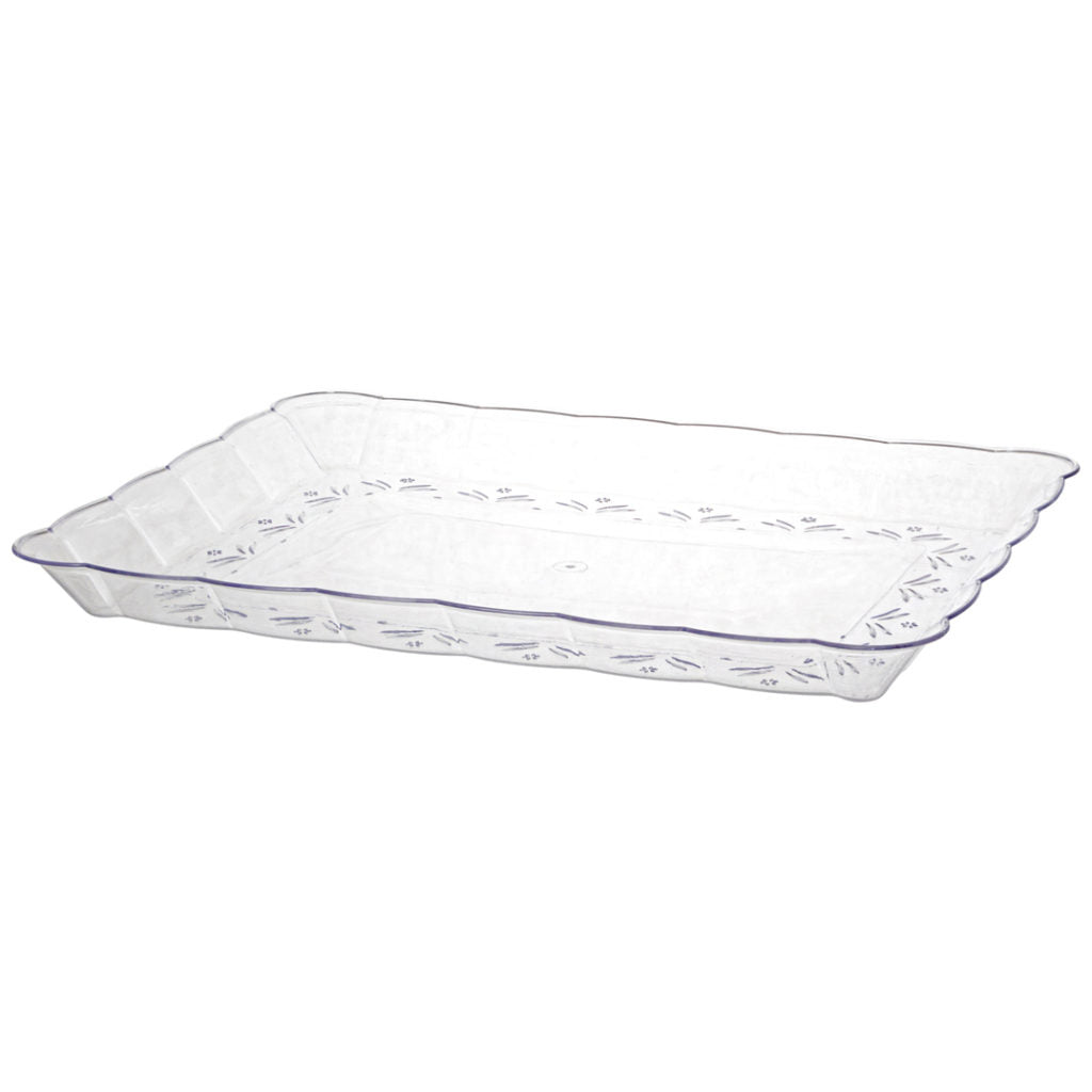 Scalloped Clear 12″ X 18″ Tray