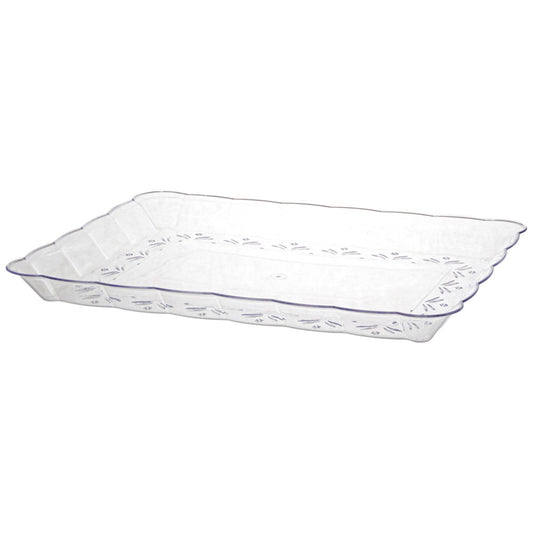 Scalloped Clear 12″ X 18″ Tray