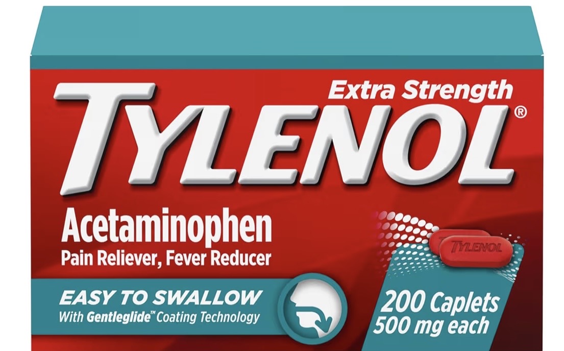 Tylenol Extra Strength Easy to Swallow Acetaminophen, Pain Reliever & Fever Reducer Coated Caplets for Adults with Gentleglide Technology, 500 mg Extra Strength Acetaminophen, 200 ct