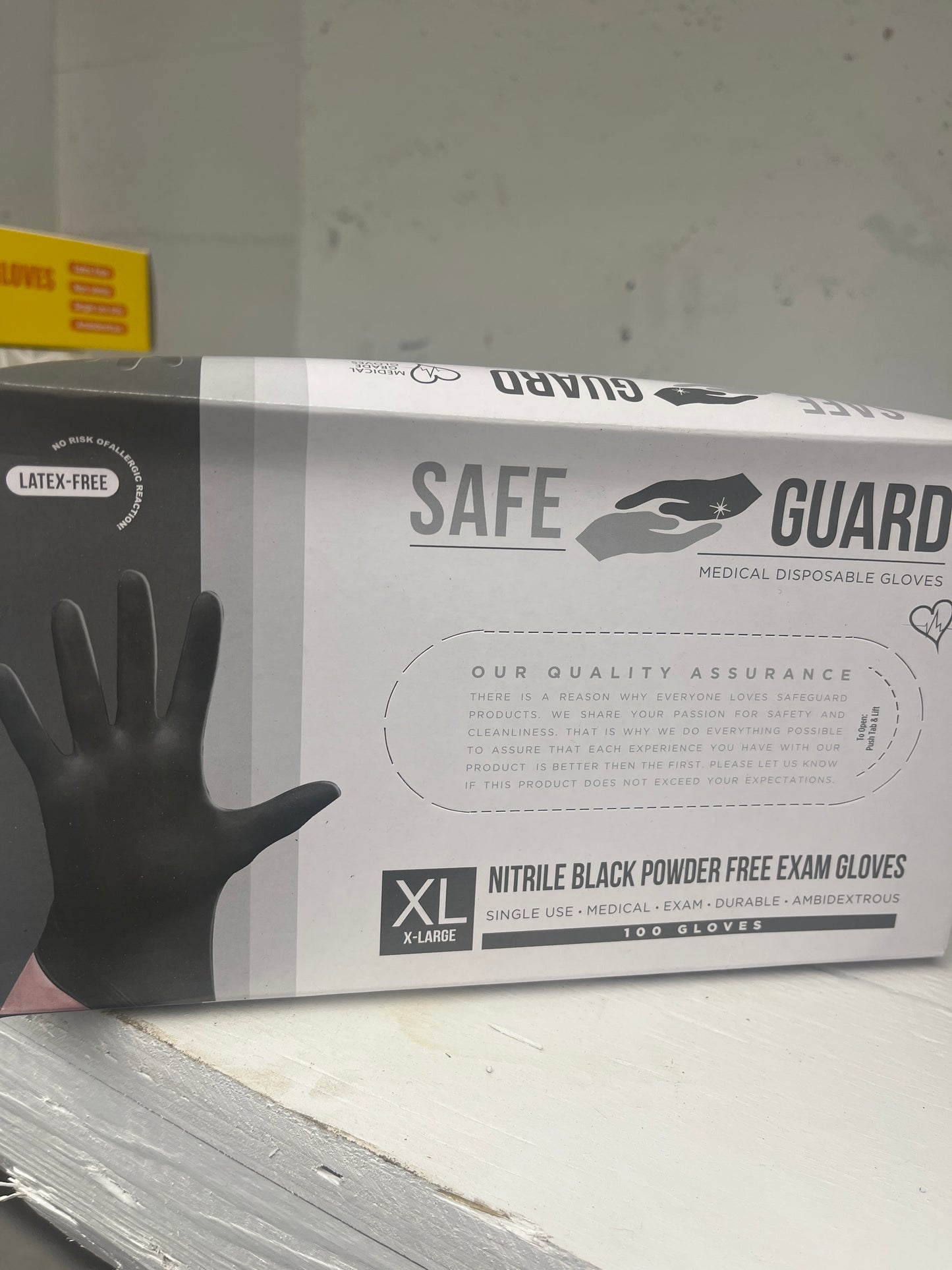 Black Nitrile Gloves Ex. Large