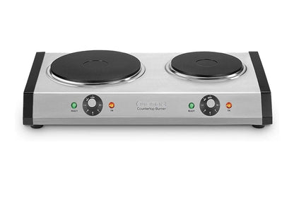 Cuisinart cast-iron Double Burner stainless steel ￼