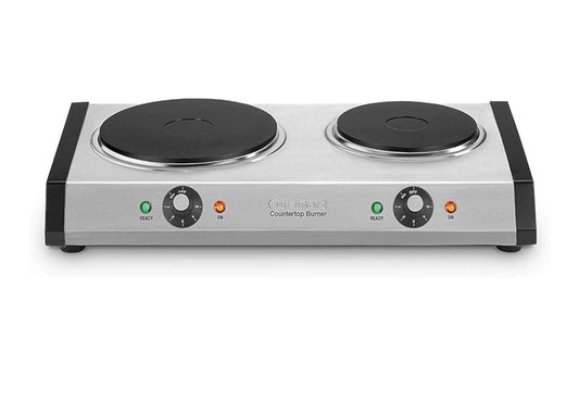 Cuisinart cast-iron Double Burner stainless steel ￼