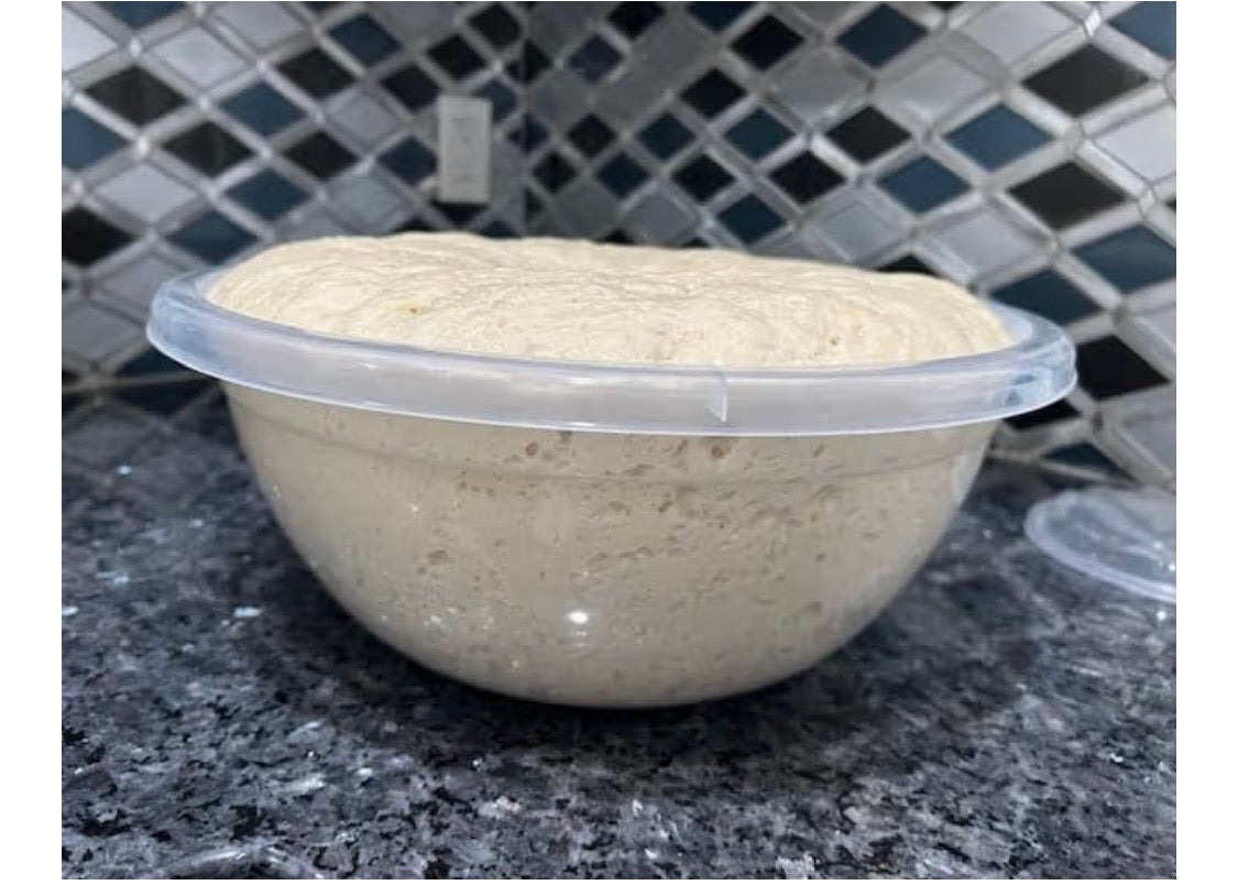 The Challah Bowl with Lid - Dough Riser - Proofer - Plastic Bowl with Cover/Lid - Extra Large 10 Liters - can fit 5Lbs of flour - Non Stick - Perfect Rise Every Time - Great Challah Bakes, Gift Idea