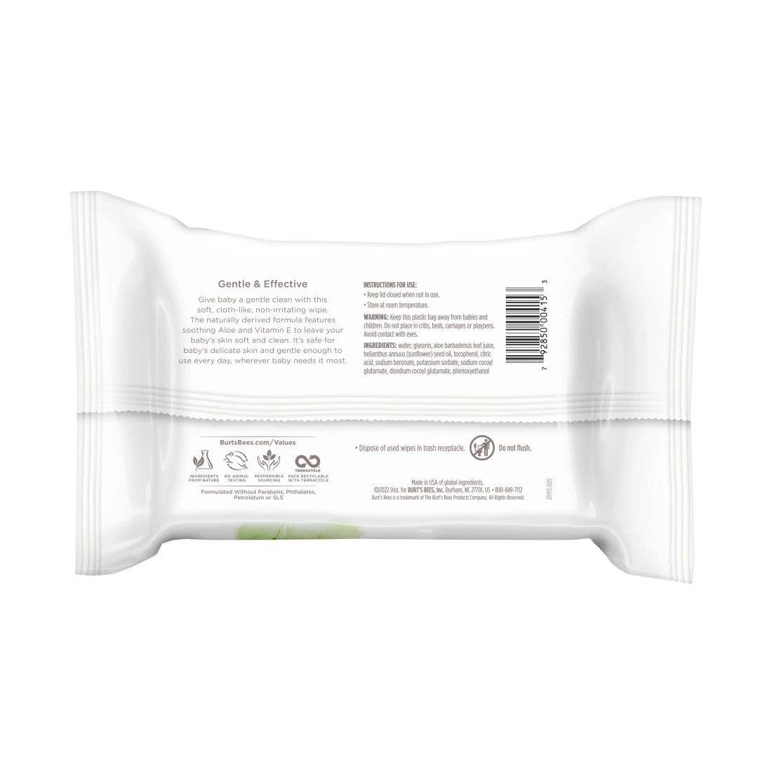 Baby Sensitive Wipes With Aloe, 72 ct