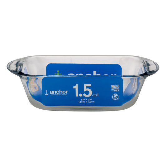 9x5 Anchor Hocking glass loaf pan