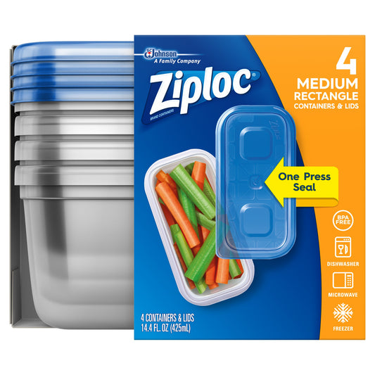 Ziploc M/Rectangle 4pk