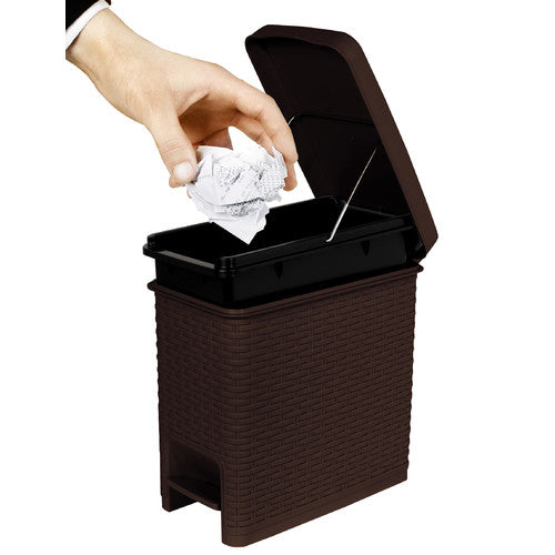 Slim Thrash Can Brown 6.5Qt
